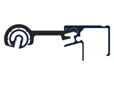 Aluminum Extruded Vehicle Rope Rail System 3D model