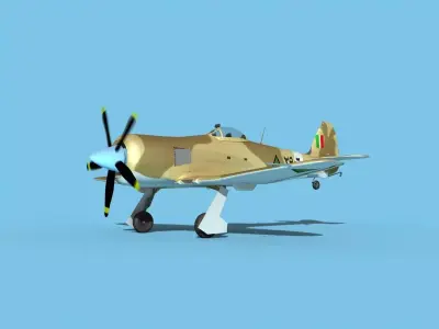 Hawker Sea Fury V19 Iraqi AF 3D model