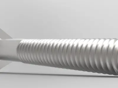 Hexagon Head Bolt - M3 - Mesh And FBX Low-poly 3D model