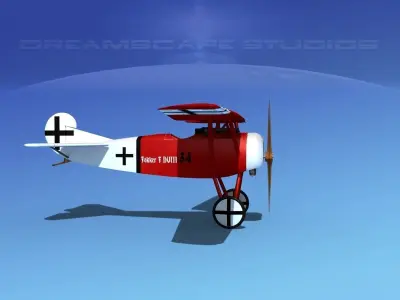 Fokker DVIII V10 3D model