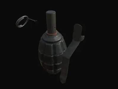 F1 Grenade Low-poly 3D model