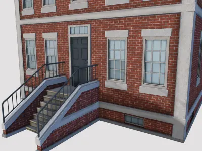 Boston Buildings Pack 01 Low-poly 3D model