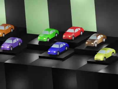 Lowpoly Vehicles - Part 5 - City Cars Low-poly 3D model