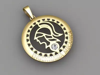 Spartan helmet pendent 3D print model