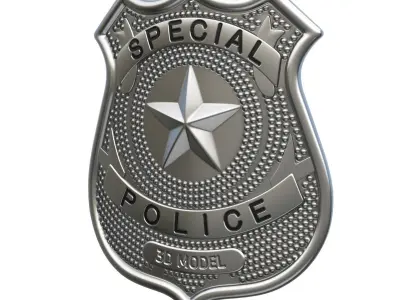 Police Badge 3D model