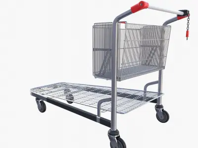 Shopping cart v2 3D model