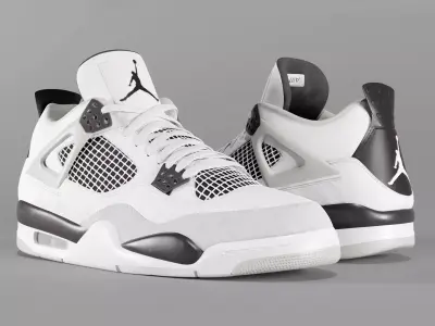 Jordan 4 Military Black Low-poly 3D model