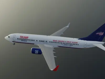 Trump Vance president Boeing  737-800 low poly Low-poly 3D model