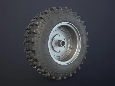 Off-Road ATV Wheel High-Poly 2 3D model