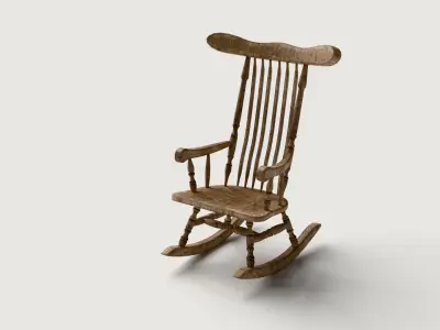  Old Rocking Chair Free 3D model