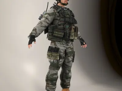 Soldier Lite V1 NR 3D model