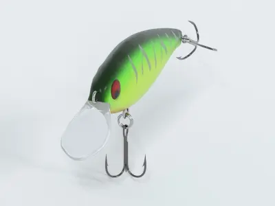 colorful fishing lure 3D model