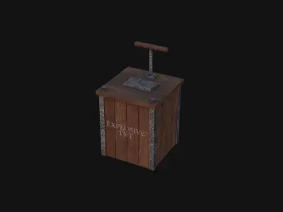 Dynamite Detonator Low-poly 3D model