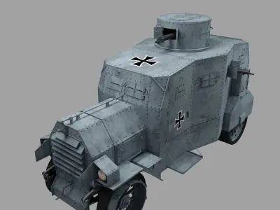 EHRARDT  E-V 4   ARMOURED CAR 3D model