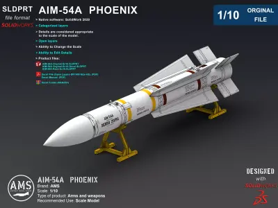 AIM-54A Phoenix - Orginal File 3D model