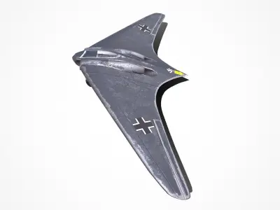 Horten Ho 229 German Fighter Jet Low-poly 3D model