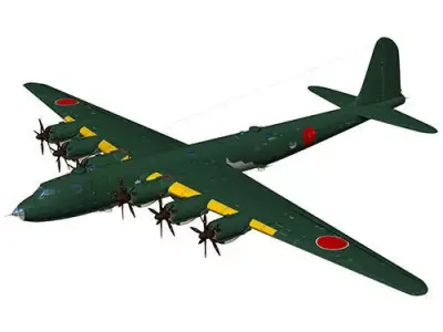 Fugaku japanese bomber 3D model
