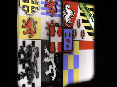 German Cruiser Prinz Eugen Coat of Arms 3D model