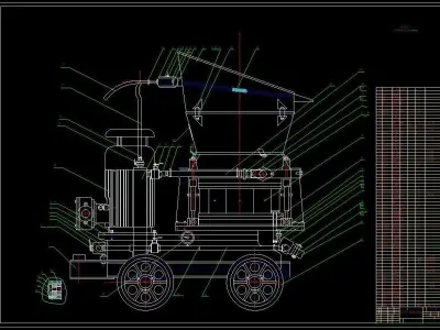 PZCT5-V type concrete jet 3D model