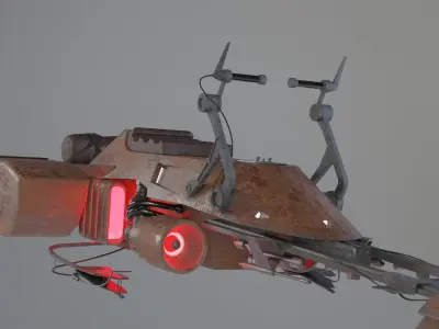 Speeder Bike from The Mandalorian Free 3D model