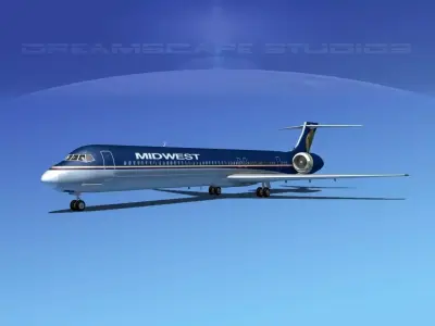 McDonnell Douglas MD80 Midwest 3D model