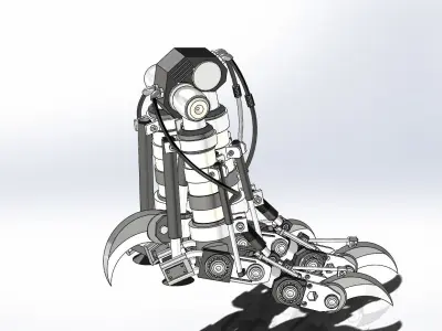 T-Rex mechanical foot Free 3D model