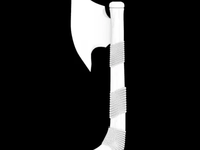3D Game axe model 3D model