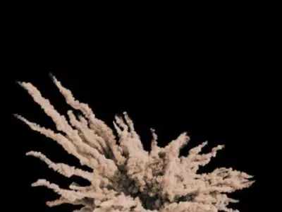 Houdini - Dirt bomb explosion asset scene file Low-poly 3D model
