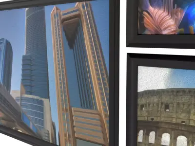 Paintings Low-poly 3D model