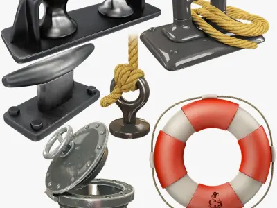 Ship Accessories Collection V1 3D model