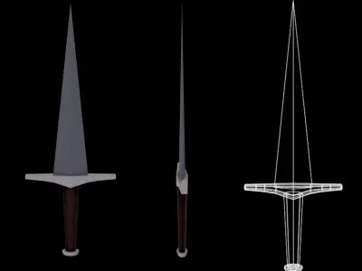 Low Poly Dagger Pack for Unreal Engine Free low-poly 3D model