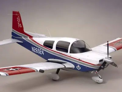 Civil Air Patrol Grumman Cheetah Low-poly 3D model