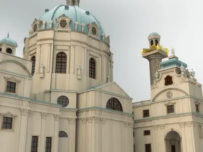 Karlskirche - Vienna Austria 3D model
