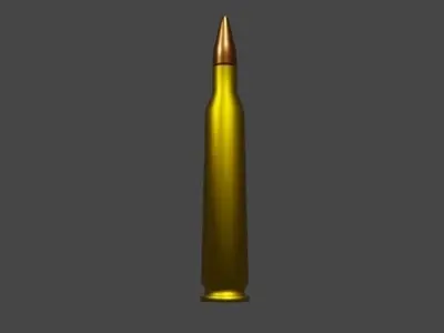 300 winchester magnum bullet Free low-poly 3D model