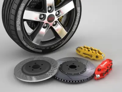Wheel Kia 1 3D model