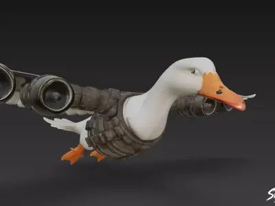 Bombombini Gusini - Italian Brainrot Low-poly 3D model