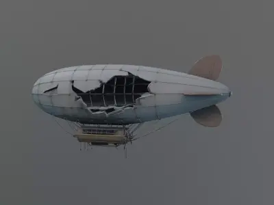 destroyed airship 3D model
