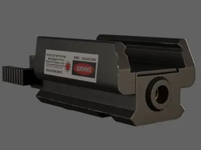 Tactical Red Dot Laser Sight 3D model