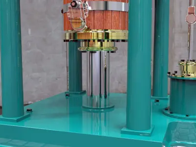 Bodmers siliding cylinder engine Free 3D model