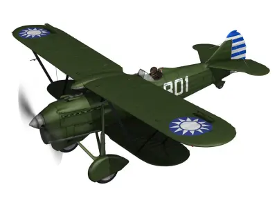Fiat CR 32 - Chinese Nationalist Air Force 3D model