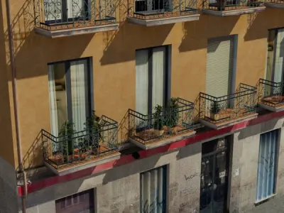 Building residential Low-poly 3D model