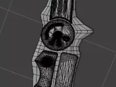 final sword in blender Low-poly 3D model