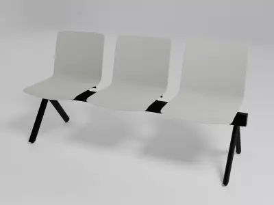 SHILA - Freestanding 3 seater bench - Free 3D model