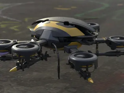 MissileCopter Drone 3D model