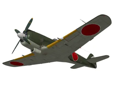Nakajima Ki-84 Hayate 3D model