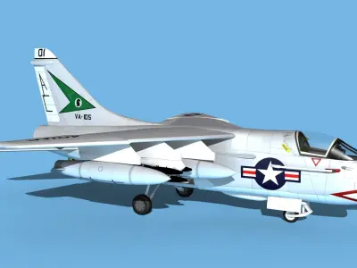 Chance Vought A-7C Corsair II V23 USN 3D model