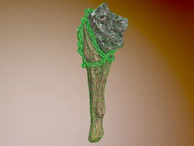 Primitive Mace Free low-poly 3D model