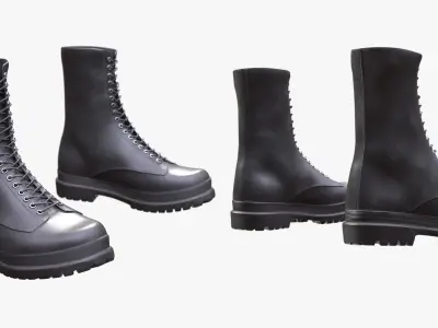 Boots 231 - All MH Bodies - UE5 Skeletons - Rigged Low-poly 3D model