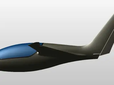 Genesis 2 flying wing sailplane 3D model