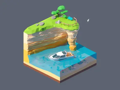land 92A Low-poly 3D model